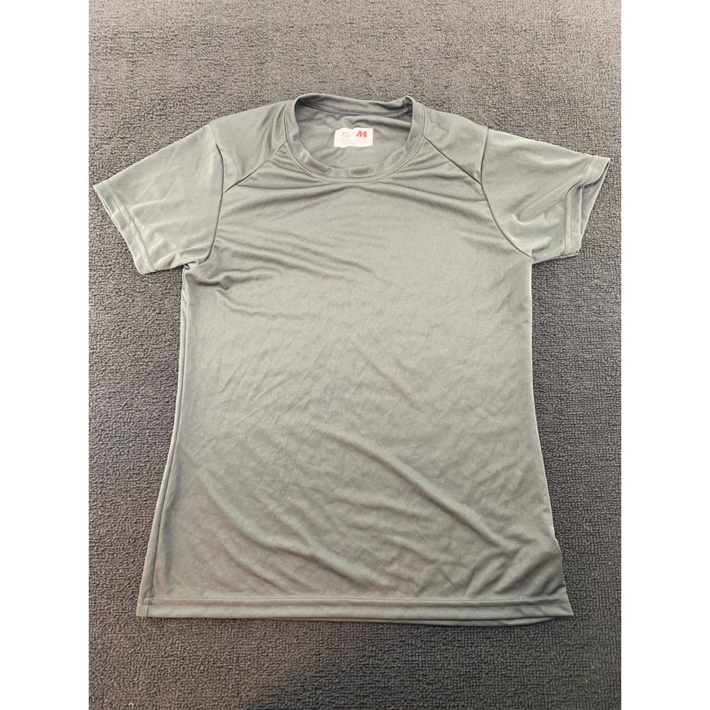 A4‎ Women's XS Gray Short Sleeve Athletic T-Shirt Moisture Wicking Performance